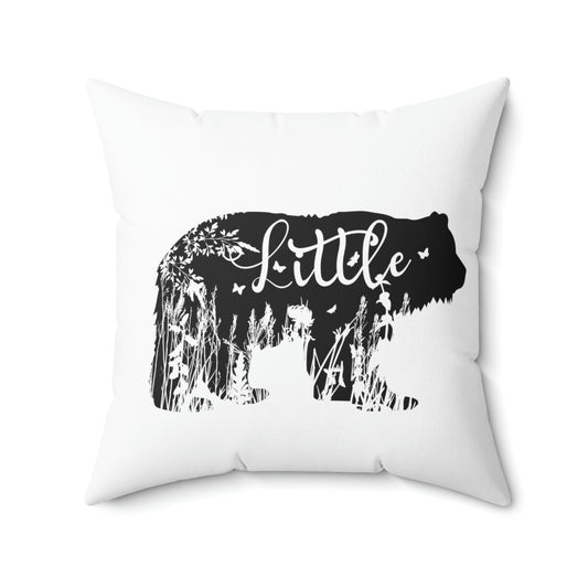 little bear Spun Polyester Square Pillow