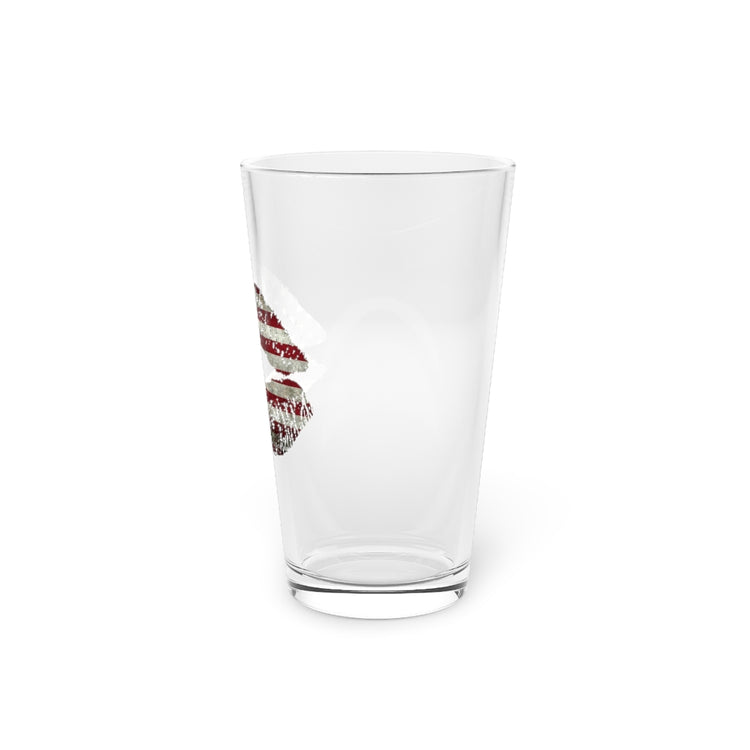 Beer Glass Pint 16oz  4th of July Lips 4th of July