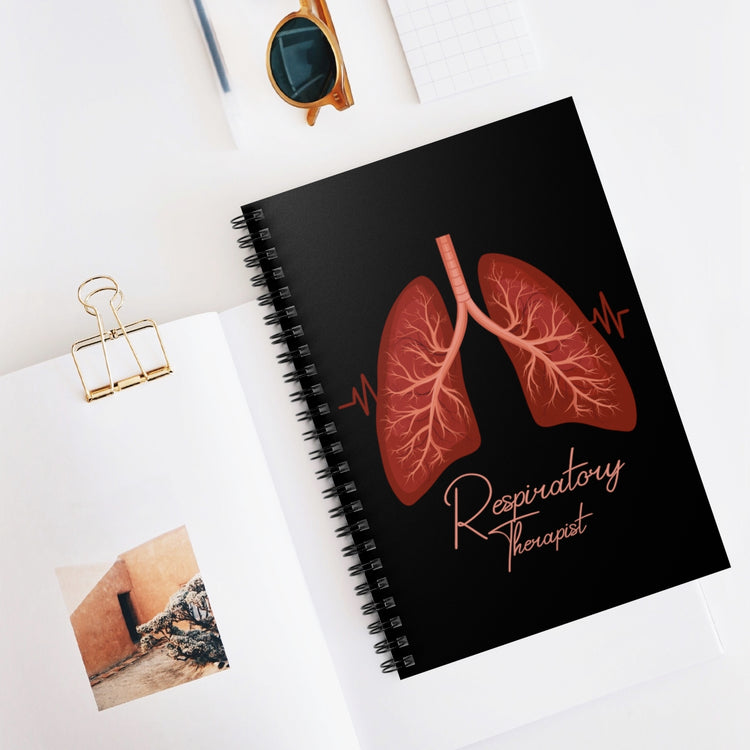 Spiral Notebook Hilarious Respiratory Therapist Cardiopulmonary Breathing  Cardiologist Physician Pulmonologist Fan