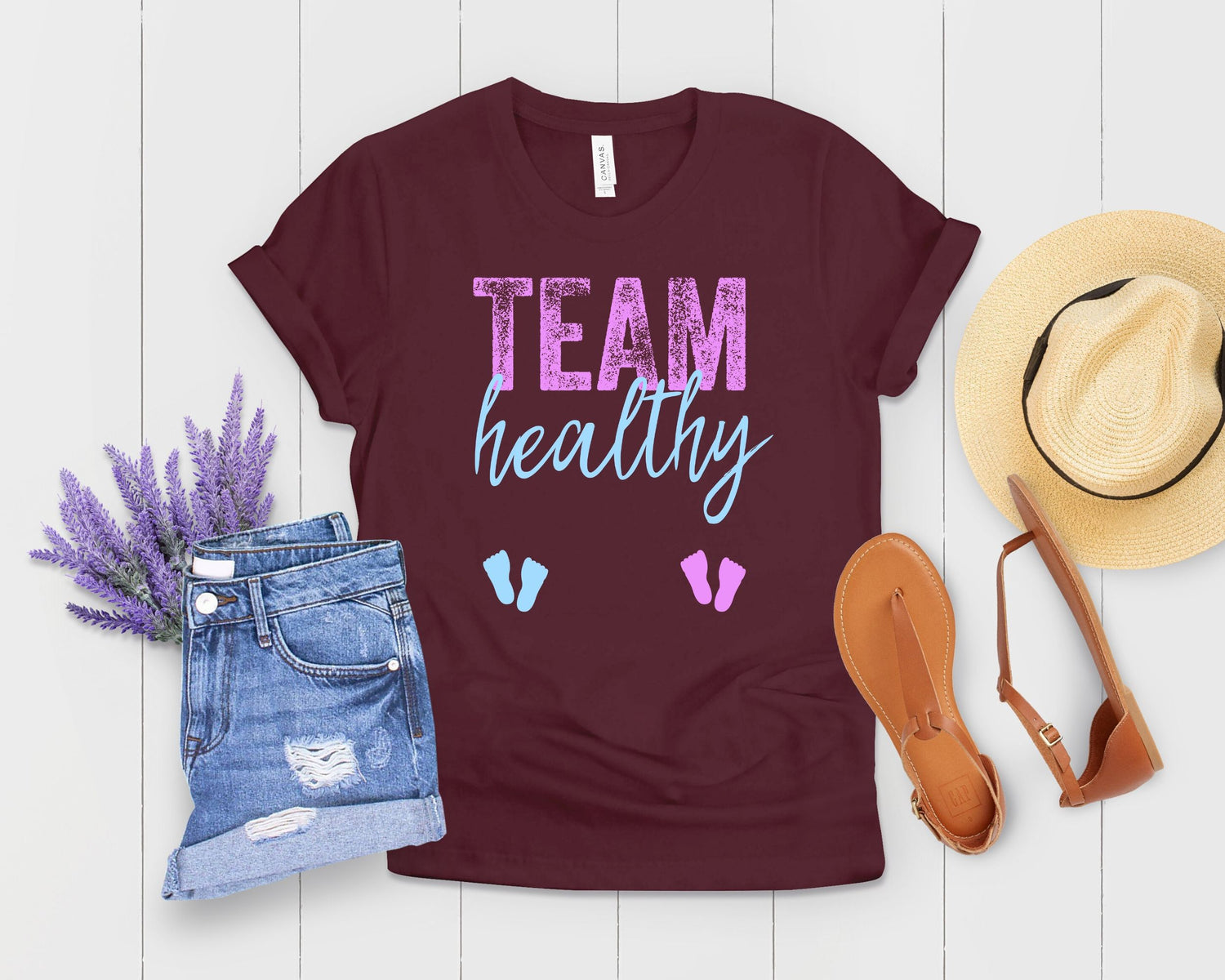 Team Healthy Boy Or Girl Gender Reveal Shirt - Teegarb