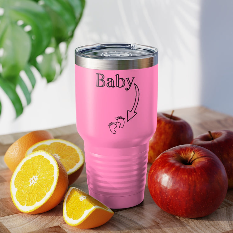 30oz Tumbler Stainless Steel Colors  Humorous Babies Bellies Expecting Mommas Mockeries Graphic Hilarious Birthing Offsprings Tummies Puns Line