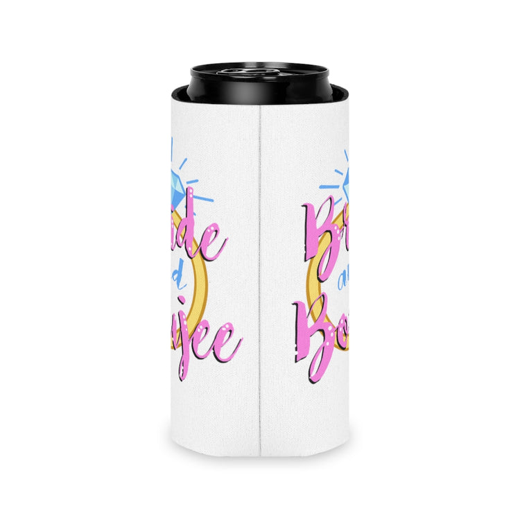 Beer Can Cooler Sleeve  Humorous Drinking Bride Sarcastic Engagement Bridal Funny Hilarious Vodka