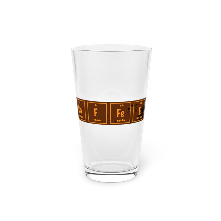 Beer Glass Pint 16oz  Novelty Science Periodical