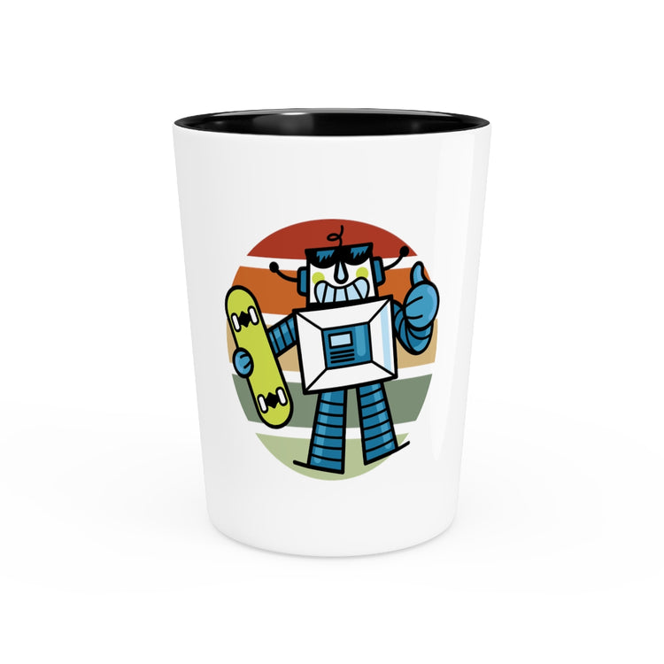 Shot Glass Party Ceramic Tequila  Novelty Vintage AI Mechanical Machines Enthusiast Cute Old-Fashioned Cybernetic Men Women