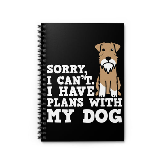 Hilarious Dog Lover Graphic Puns Men Women T Shirt Spiral Notebook - Ruled Line