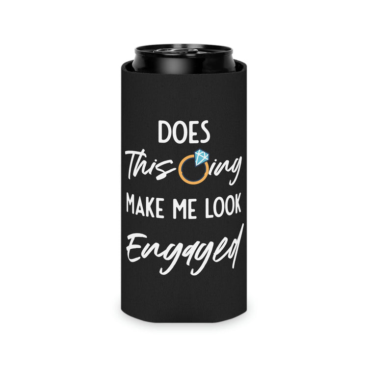 Beer Can Cooler Sleeve Humorous Delighted Fiancee Sarcastic Puns Hilarious Bragging Bride Mockeries Wedding