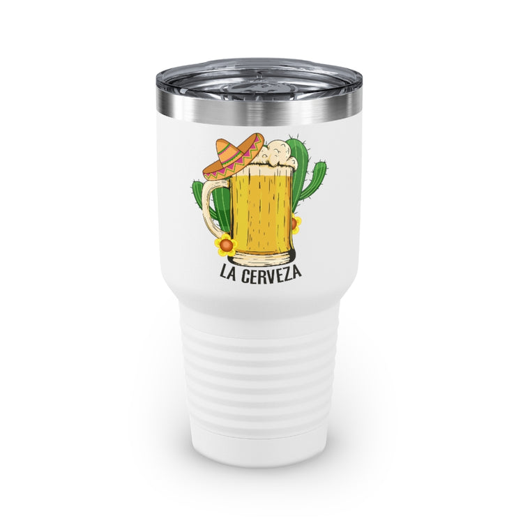 30oz Tumbler Stainless Steel Colors Funny Cerveza Mexico Drinking Sarcastic Women Men  Humorous Mexican Drinkers
