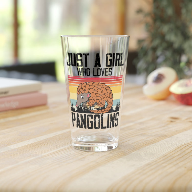Beer Glass Pint 16oz  Hilarious Pangolins Wildlife Biodiversity Environment Lover Humorous Help