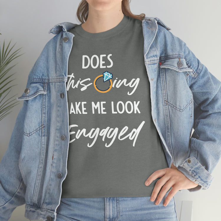 Humorous Delighted Fiancee Sarcastic Statements Line Puns Hilarious Bragging Bride Mockeries Wedding Sayings Black Shirt / White Print for