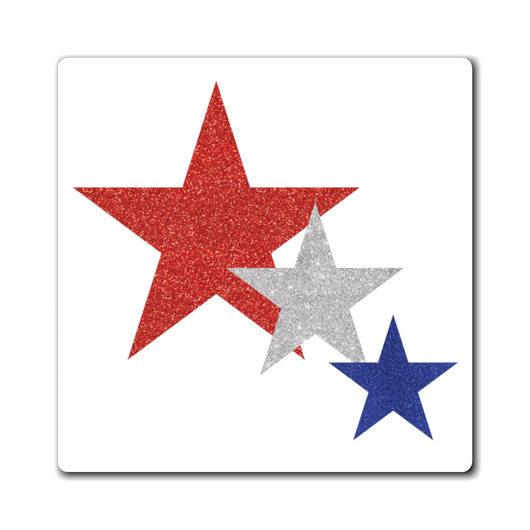 Three Stars Fourth Of July Magnets