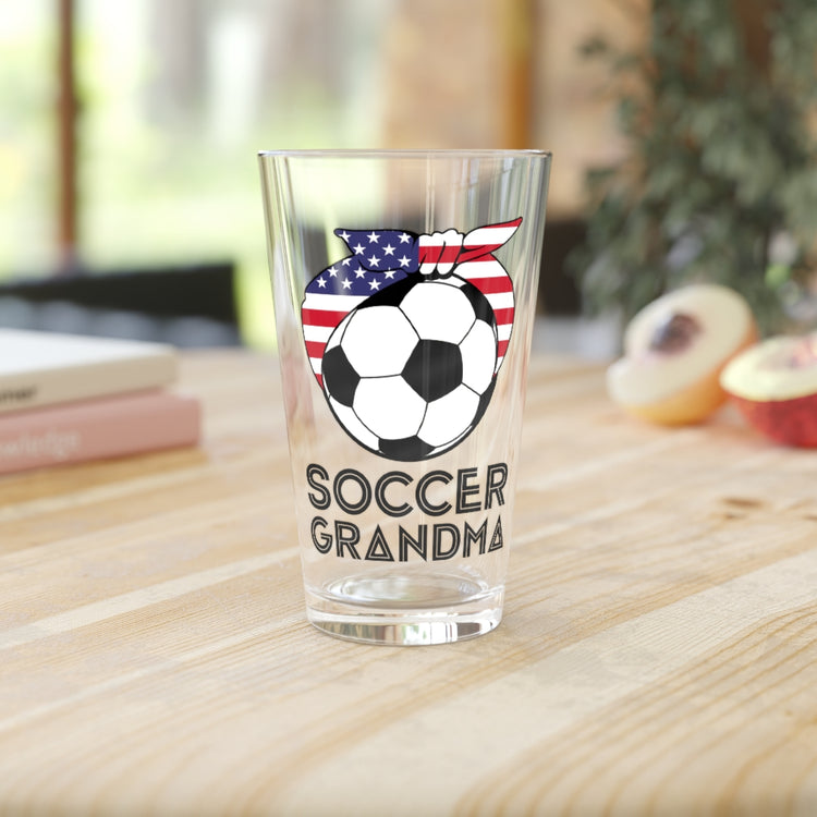 Beer Glass Pint 16oz  Humorous Supporting Grandma Granny Grandparents Family Nana Hilarious Grammingo