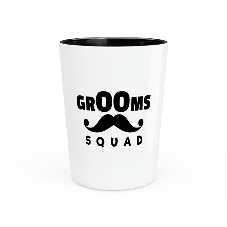 Shot Glass Party Ceramic Tequila Funny Groom Squad Wedding Bachelors Mustache Weddings Hilarious Engagement Fiance