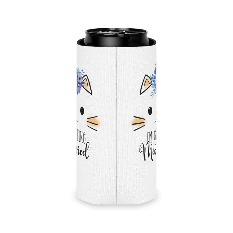 Beer Can Cooler Sleeve  Hilarious Fiance Engagement Sarcastic Kitten Statements Humorous Nuptials