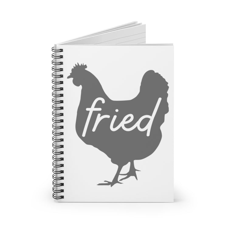 Spiral Notebook  Hilarious Foodie Treats Chicken Poultry Hen Poulet Farmer Novelty Fried Nuggets