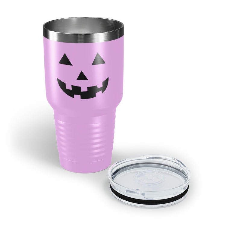 30oz Tumbler Stainless Steel Colors  Humorous Pumpkins Illustration Tricks Treats Enthusiasts Pun Hilarious Tricking