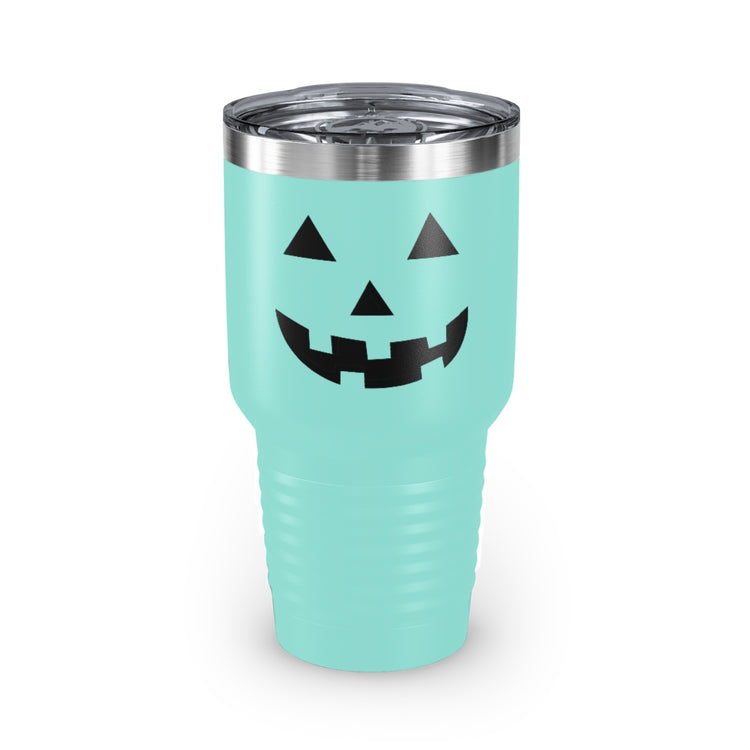 30oz Tumbler Stainless Steel Colors  Humorous Pumpkins Illustration Tricks Treats Enthusiasts Pun Hilarious Tricking