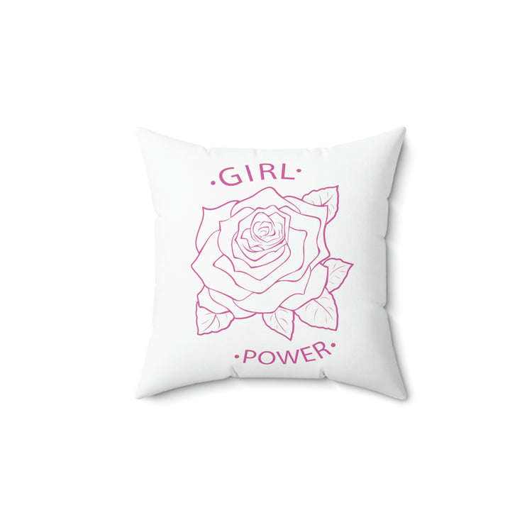 Girl Power Women Spun Polyester Square Pillow