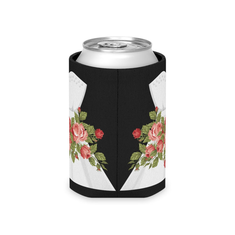 Beer Can Cooler Sleeve Hilarious Wedding Dresses Engagements Mockery Illustration Humorous Flowery