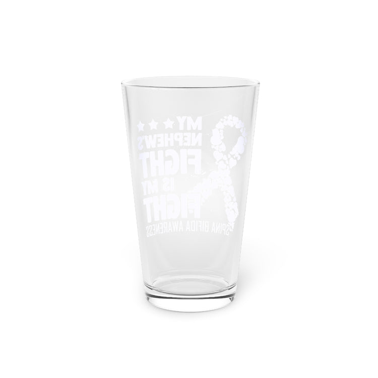 Beer Glass Pint 16oz Humorous Grandma Of A Fighter Bone Marrows Donation Fan Novelty Supportive