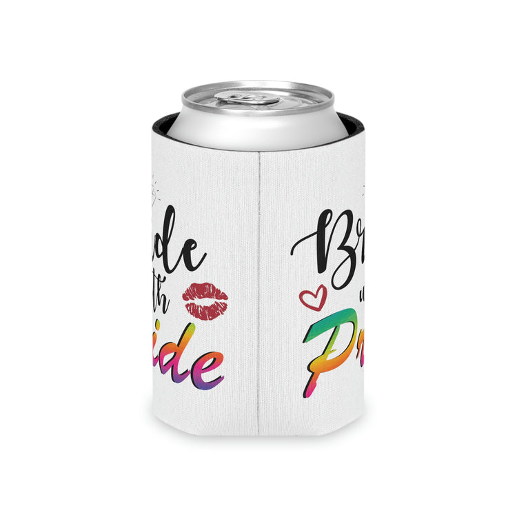 Beer Can Cooler Sleeve Humorous LGBTQ Bridal Appreciation Statements Graphic Supportive Bridesmaid Illustration