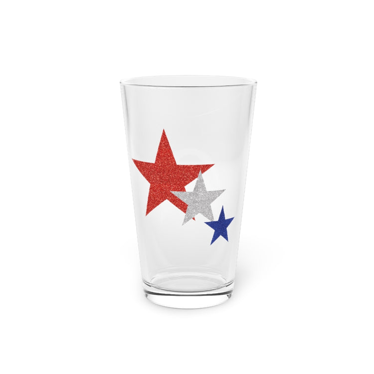 Beer Glass Pint 16oz  Three Stars Fourth Of July