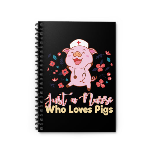 Spiral Notebook  Funny Novelty Tropical Gift  Humorous Whassup Flockers? Flamingo Party Men Women