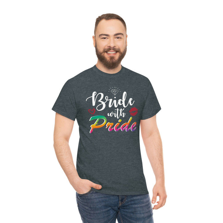 Humorous LGBTQ Bridal Appreciation Statements Graphic Puns Hilarious Supportive Bridesmaid Illustration Quote Black Shirt / White Print for