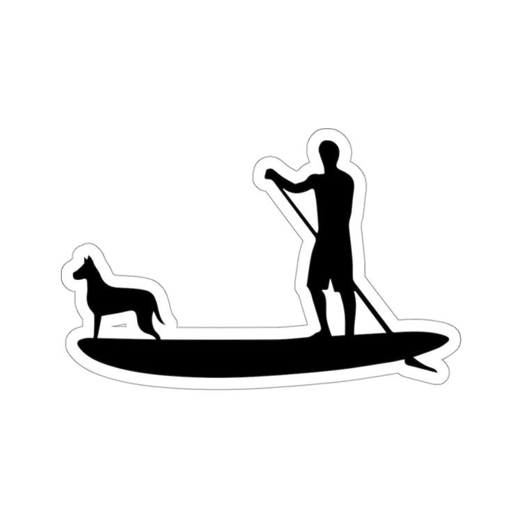 Sticker Decal Humorous Paddling Dog Lover Graphic Travel Stickers For Laptop Car