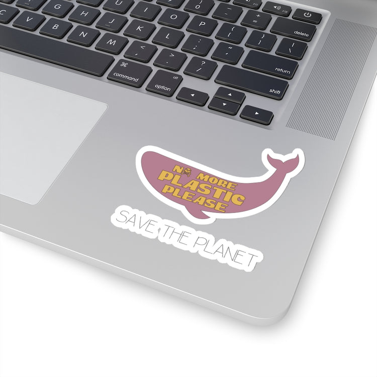 Sticker Decal No More Plastic Please Earth Day Stickers For Laptop Car