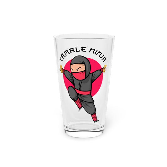 Beer Glass Pint 16oz  Hilarious Spanish Mexican Foodie Tamale Martial Arts Ninja Humorous Tamales