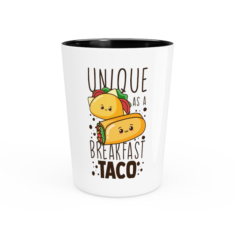 Shot Glass Party Ceramic Tequila  Hilarious Tacos Enthusiasts Mexican Delicacies Graphic Pun Humorous Hispanic Foods Devotee Statements Gag