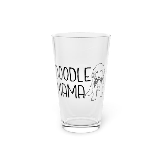 Beer Glass Pint 16oz  Doodle Mama Doodle Mom Goldendoodle