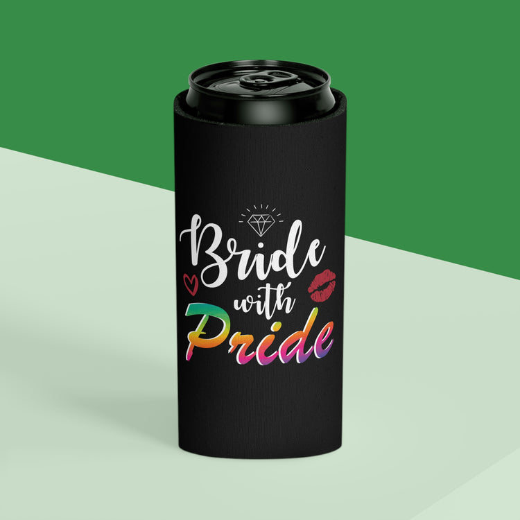 Beer Can Cooler Sleeve Humorous LGBTQ Bridal Appreciation Statements Puns Hilarious Supportive Bridesmaid