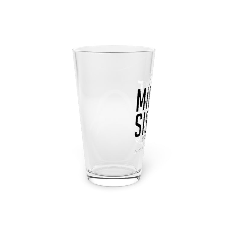 Beer Glass Pint 16oz Humorous I'm Middle Reasons We Have Rules Sibling Sarcasm Hilarious Derision