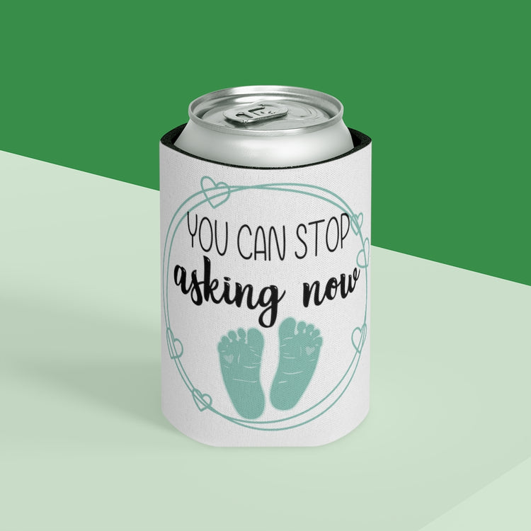 Beer Can Cooler Sleeve Humorous Babies Bellies Expecting Mommas Reveals Sayings Hilarious Birthing Offsprings Tummies Statements