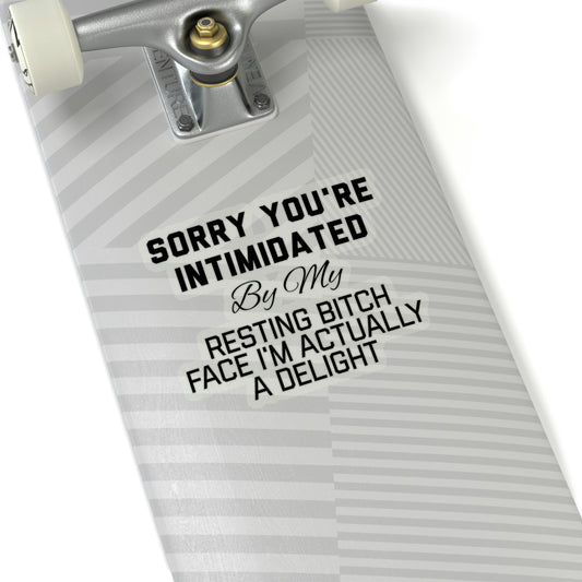 Sticker Decal Hilarious If You're Intimidated By My Resting  Novelty Wife Sarcastic Husband Men Women Sarcasm