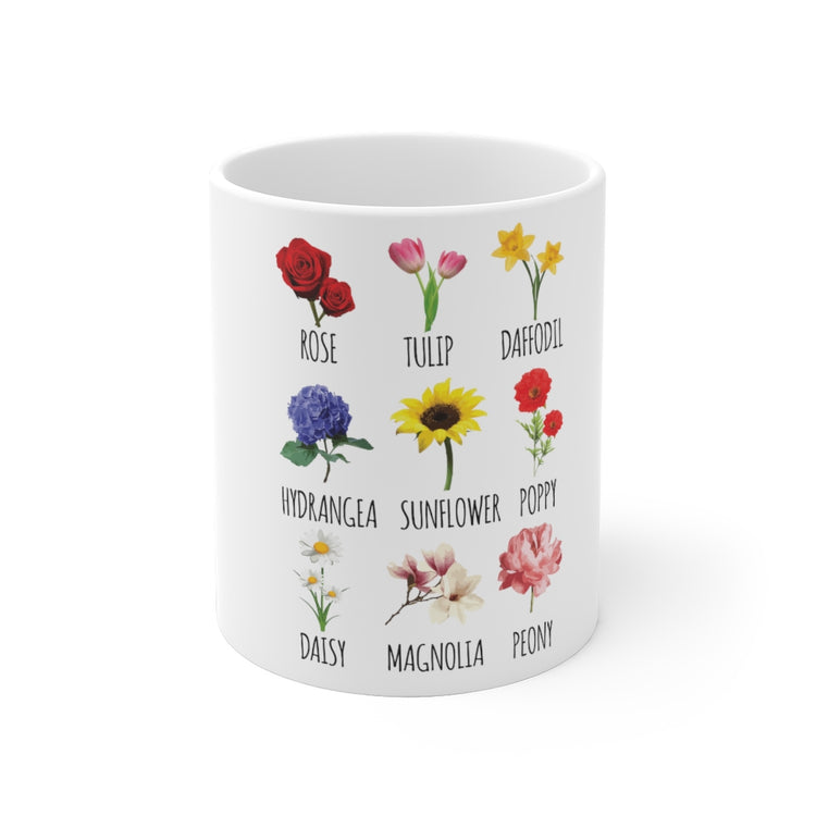 White Ceramic Mug  Humorous Planting Illustration Leaves Definition Gardening Hilarious