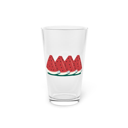 Beer Glass Pint 16oz  Sliced Watermelons Fruit