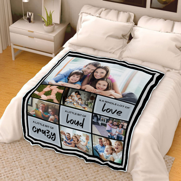 Personalized Family Photo Collage Blanket