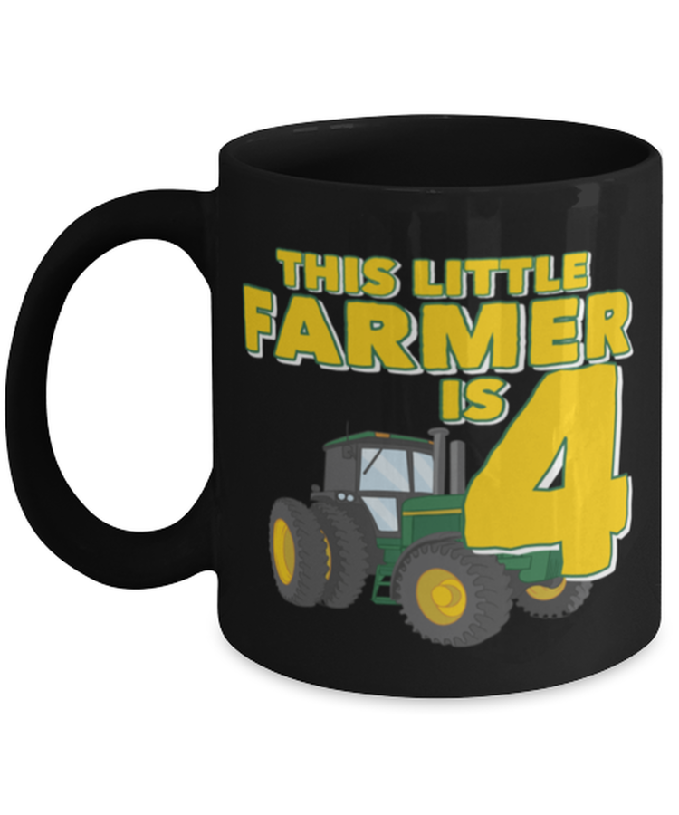 Coffee Mug Funny This Little Farmer Is 4 Kids Birthday Party Tractor
