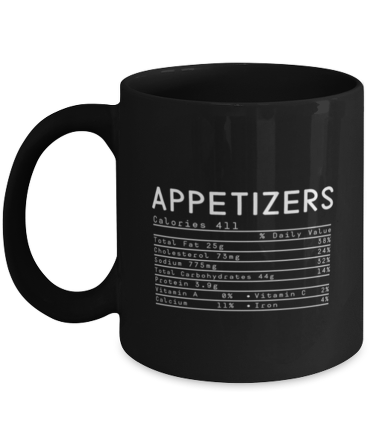 Coffee Mug Funny Appetizers Nutrition Facts Christmas