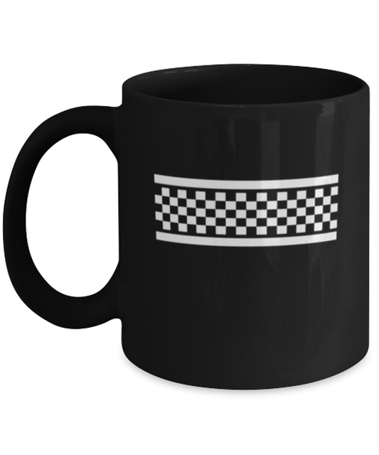 Coffee Mug Funny Checkered Black And White Pattern Race Racing