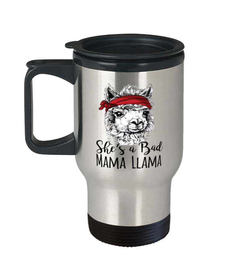 Coffee Travel Mug Funny She Is a Bad Mama Llama Bandana Mother's Day