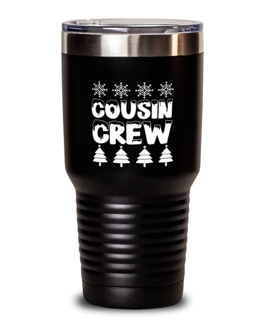 30 oz Tumbler Stainless Steel Insulated  Funny Cousin Crew Relatives Family Christmas