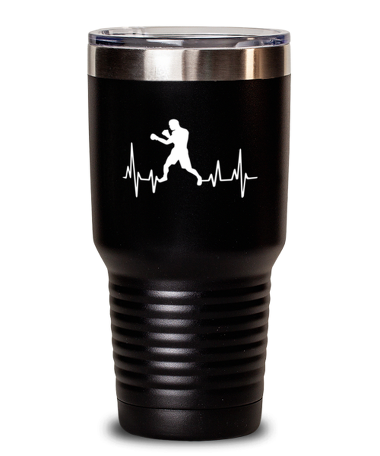 30 oz Tumbler Stainless Steel Insulated Funny Boxer Heartbeat Boxing