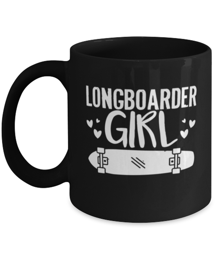 Coffee Mug Funny Longboarder Girl Longboard