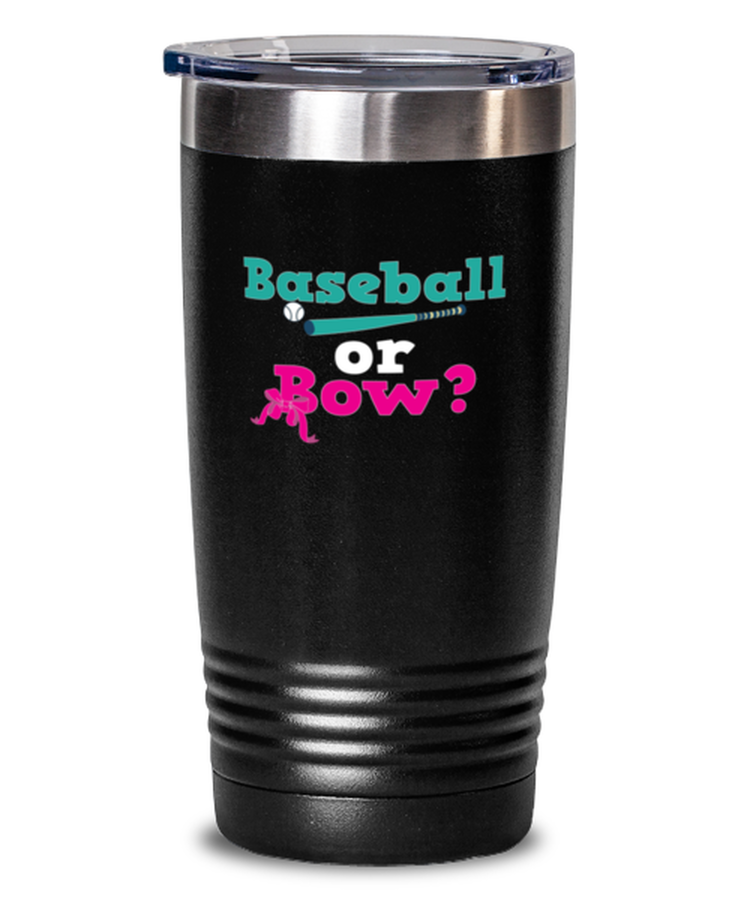 20 oz Tumbler Stainless Steel InsulatedFunny Baseball Or Bow Mommy Loves You