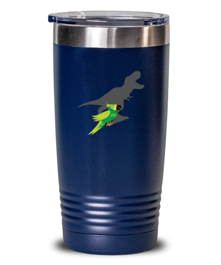 20 oz Tumbler Stainless Steel Insulated  Funny Parrot t-rex
