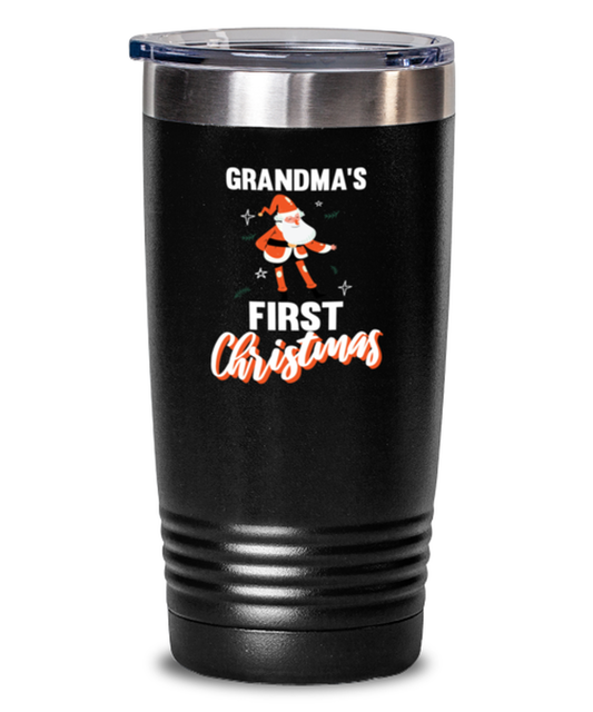 20 oz Tumbler Stainless Steel Insulated  Funny Grandma's First Christmas Mimi Nana
