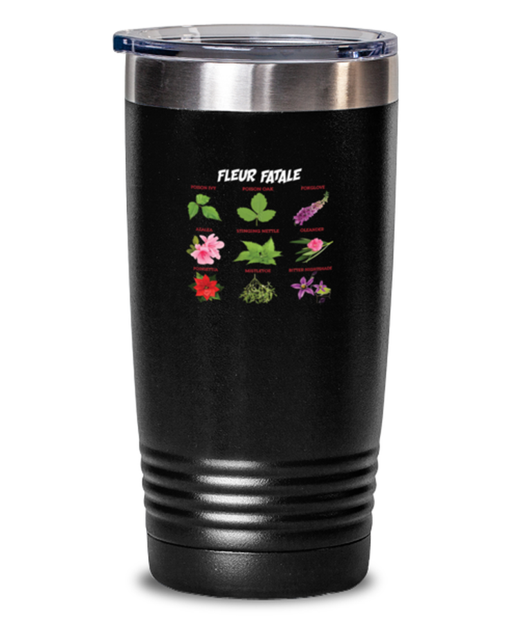 20 oz Tumbler Stainless Steel Insulated  Funny Fleur Fatale Botanists Vegetables